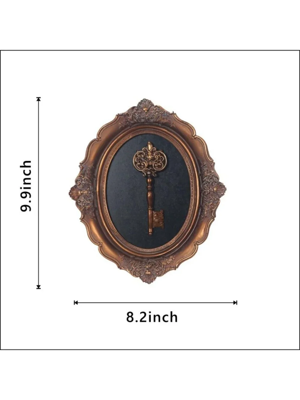 Vintage Wall Sculpture - Antique Pediment Art, Hand-Painted Oval Décor, Unique